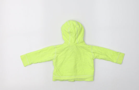 Baby Baby Green Cotton Full Zip Jumper Size 6-9 Months