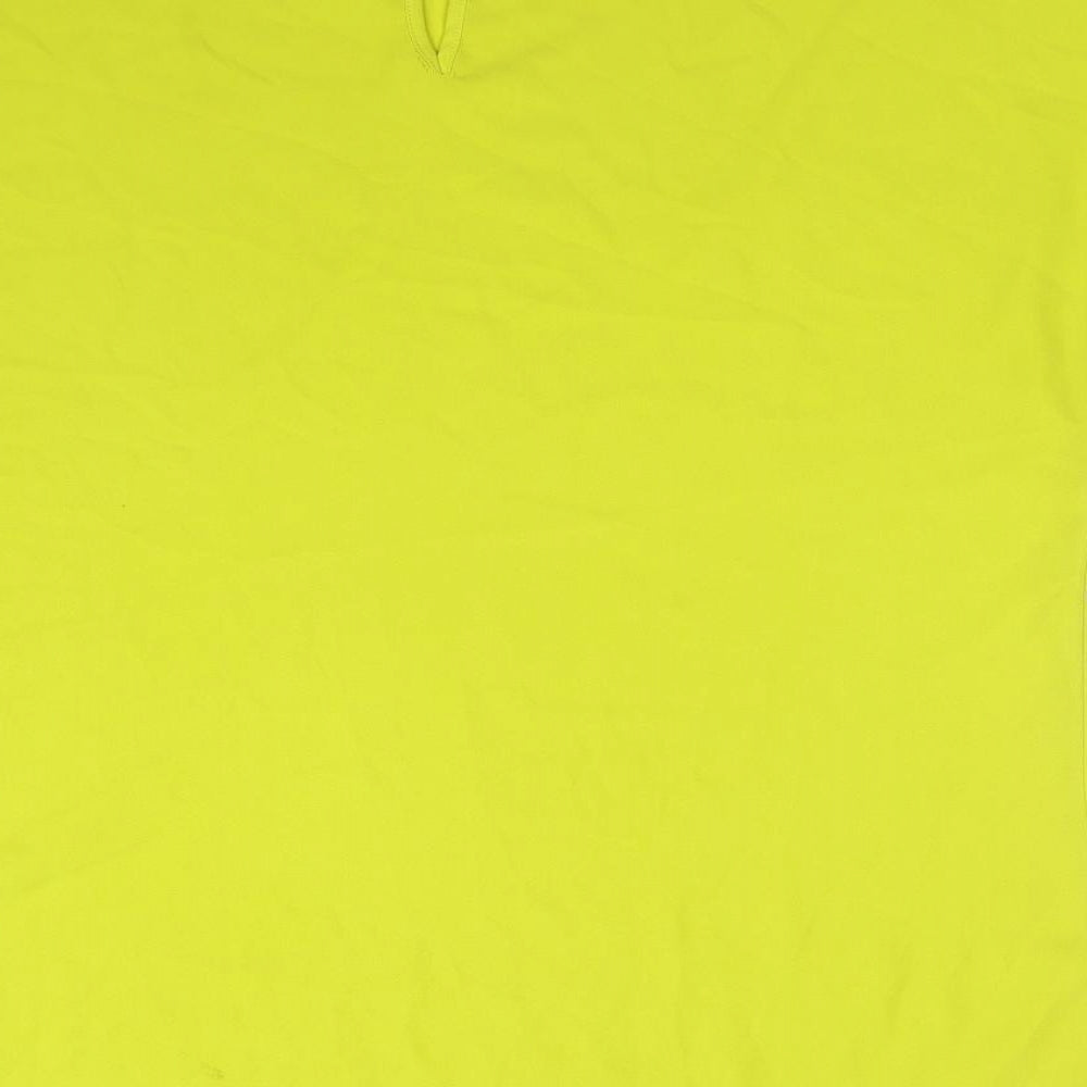 Dorothy Perkins Womens Green Polyester Basic T-Shirt Size 16 Round Neck