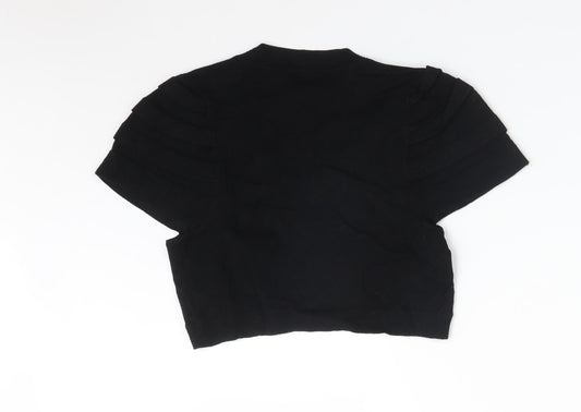 Papaya Womens Black Viscose Cardigan Jumper Size 12