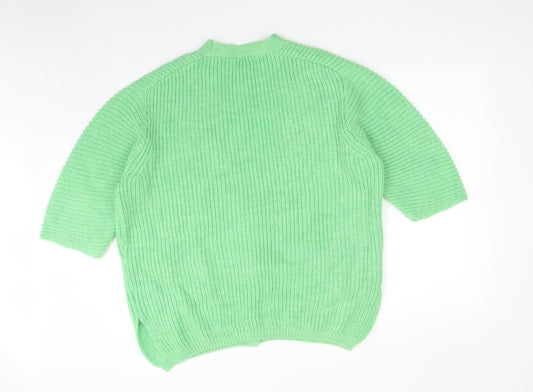 NEXT Womens Green V-Neck Acrylic Cardigan Jumper Size S