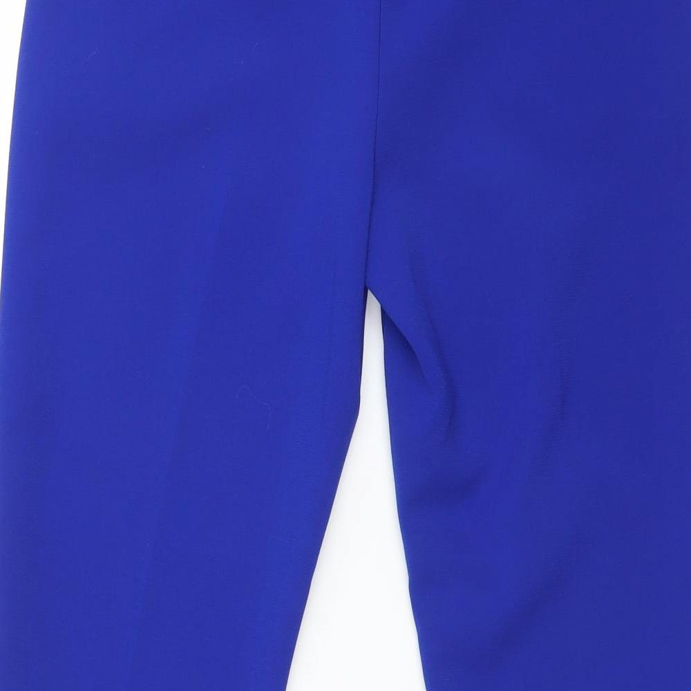 M&S Womens Blue Polyester Dress Pants Trousers Size 6 L23 in Regular