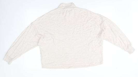 New Look Womens Beige Roll Neck Viscose Pullover Jumper Size M