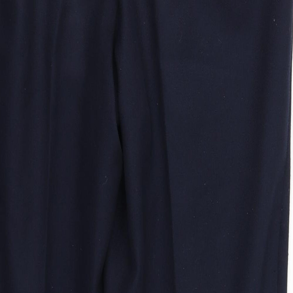 Papaya Womens Blue Polyester Trousers Size 10 L29 in Regular