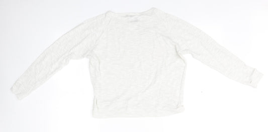 New Look Girls Grey Round Neck Cotton Pullover Jumper Size 14-15 Years