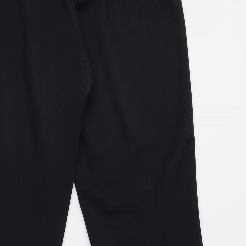 BM Collection Womens Black Polyester Dress Pants Trousers Size 16 L28 in Regular