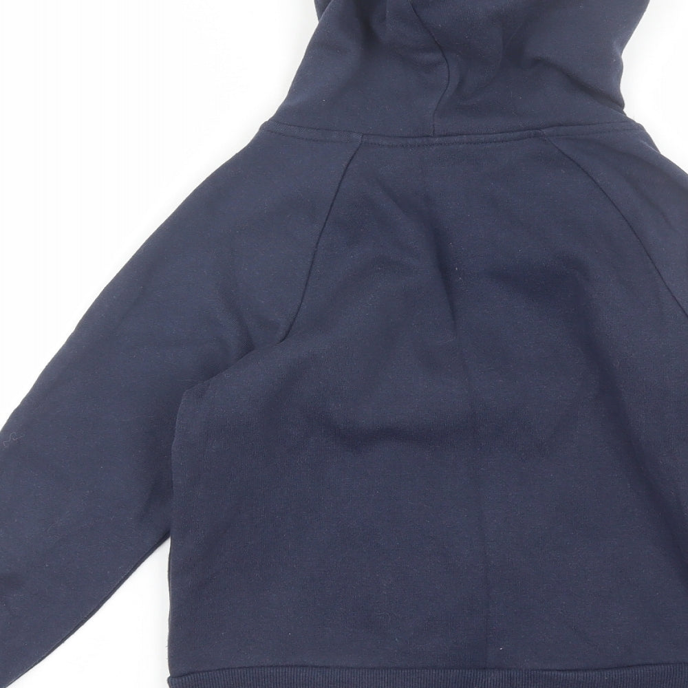 Board Angels Girls Blue Cotton Full Zip Hoodie Size 9-10 Years