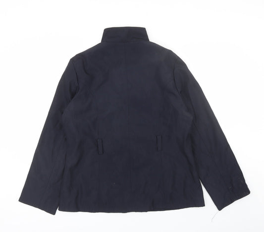 Mistwan Womens Blue Windbreaker Jacket Size XL