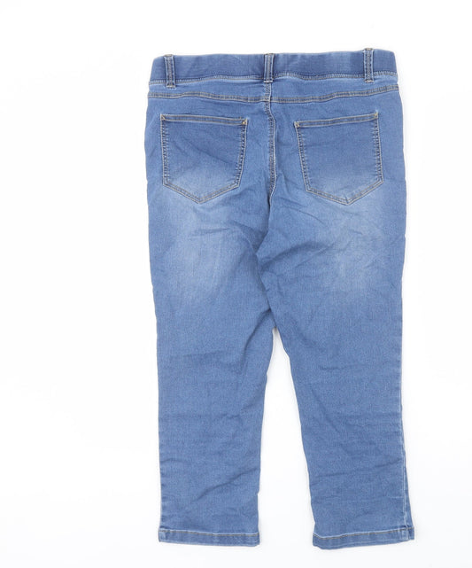 Preworn Womens Blue Cotton Jegging Jeans Size 14 L20 in Regular