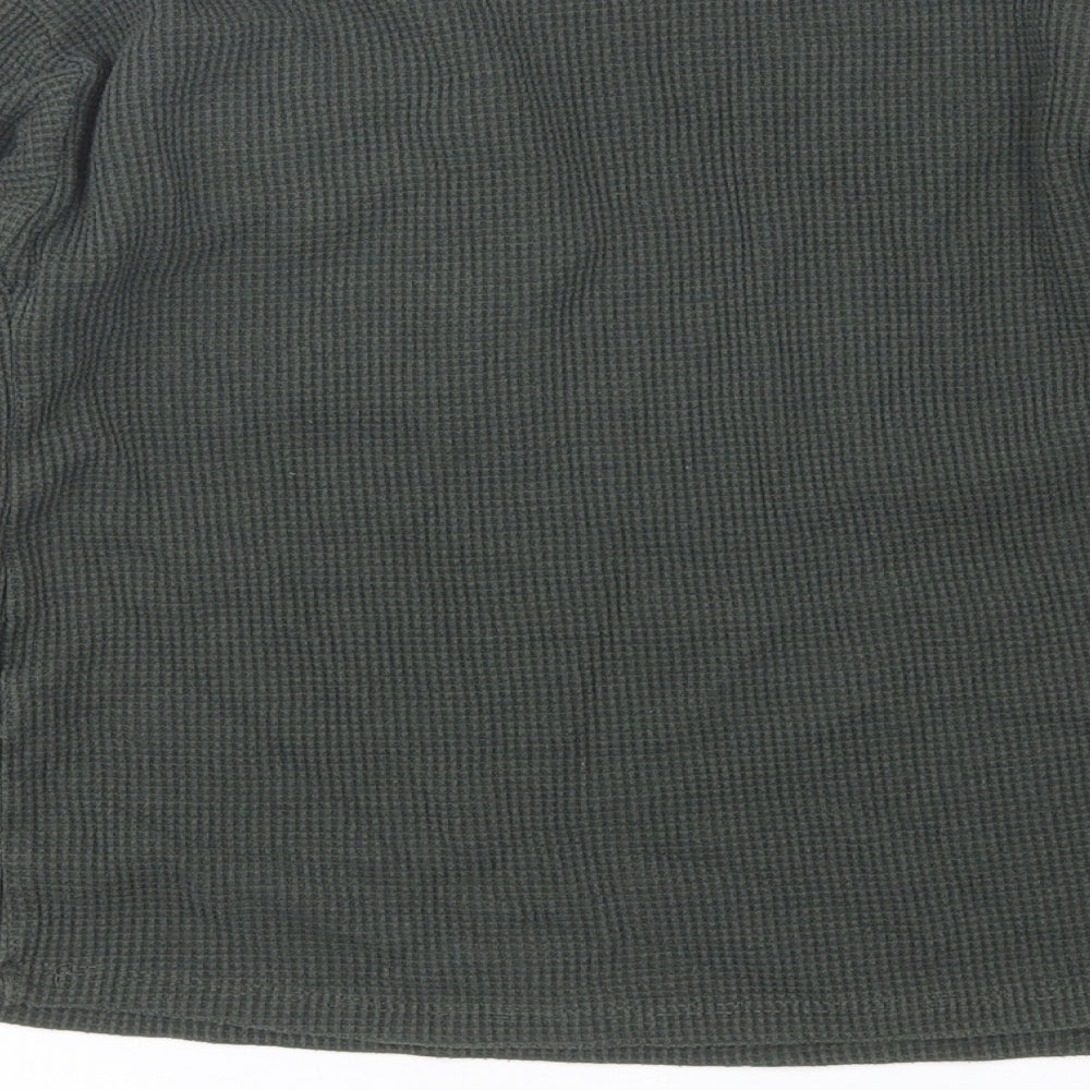 Zara Boys Green Round Neck Polyester Pullover Jumper Size 13-14 Years