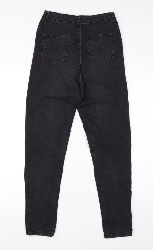 Pretty Little Thing Womens Black Cotton Skinny Jeans Size 8 L26 in Regular