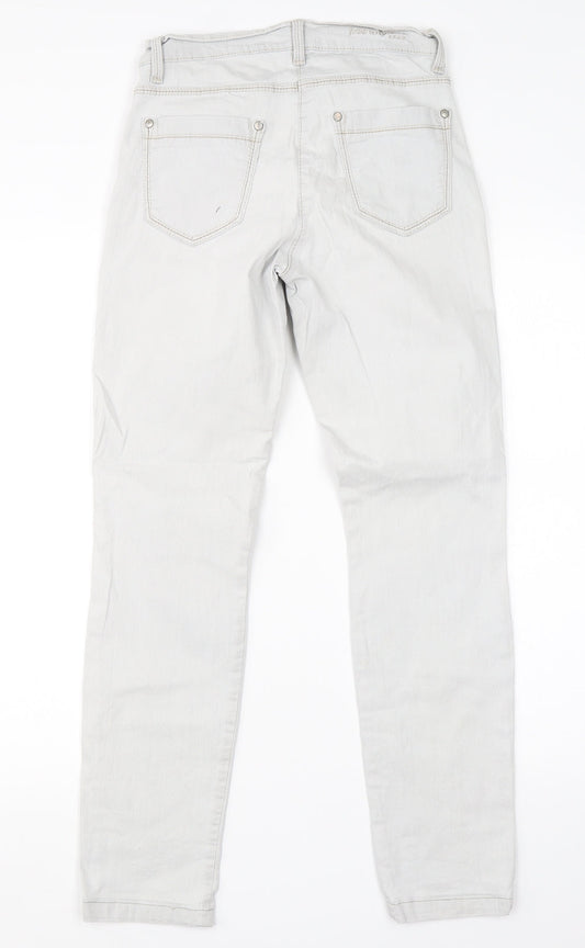 Free to Move Womens Grey Cotton Straight Jeans Size 26 in L26 in Regular