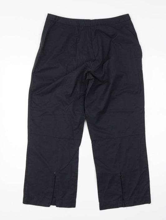 Oasis Womens Grey Cotton Trousers Size 30 in L23 in Regular