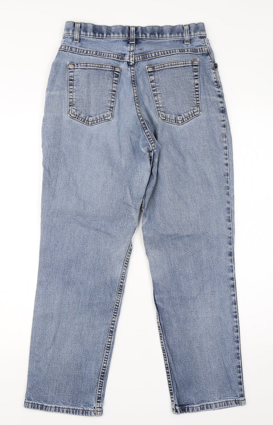 Preworn Womens Blue Cotton Cropped Jeans Size 28 in L24 in Regular
