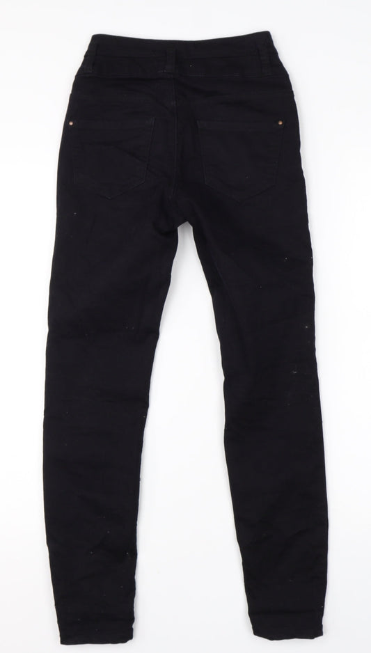 New Look Womens Black Cotton Skinny Jeans Size 4 L26 in Regular