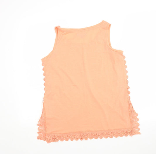 Intuition Womens Pink Polyester Basic Tank Size 8 Round Neck