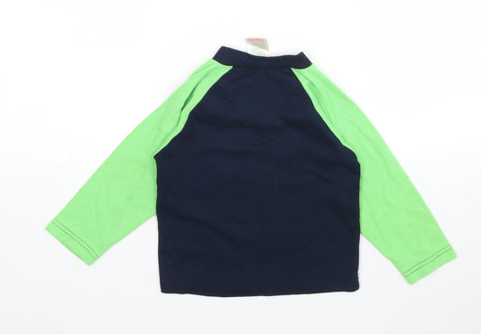 Preworn Boys Multicoloured Cotton Basic T-Shirt Size 2-3 Years V-Neck