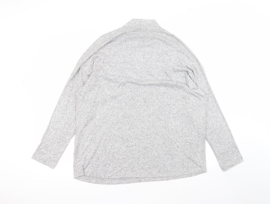 Select Womens Grey Viscose Basic T-Shirt Size L Round Neck