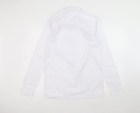 NEXT Boys White Polyester Basic Button-Up Size 16 Years Collared