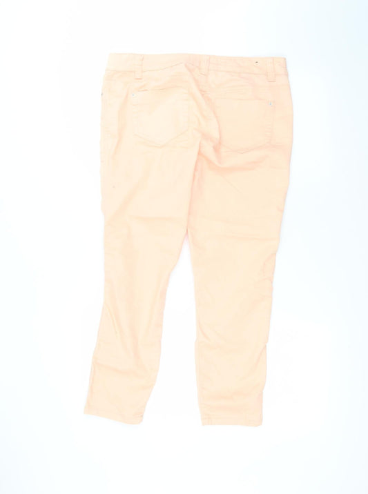 yes yes Womens Pink Cotton Skinny Jeans Size 14 L24 in Regular