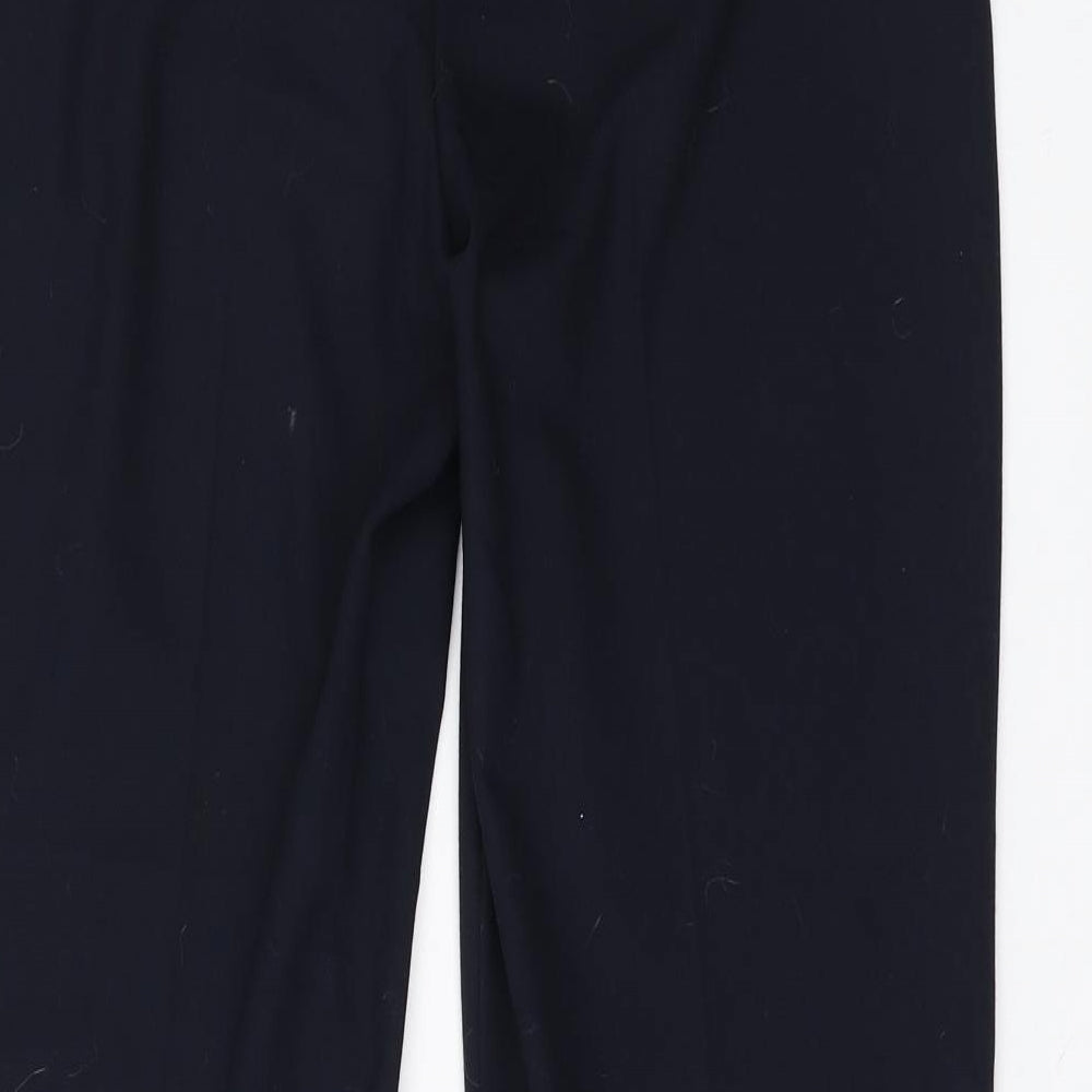 Marks and Spencer Womens Blue Polyester Trousers Size 10 L28 in Regular