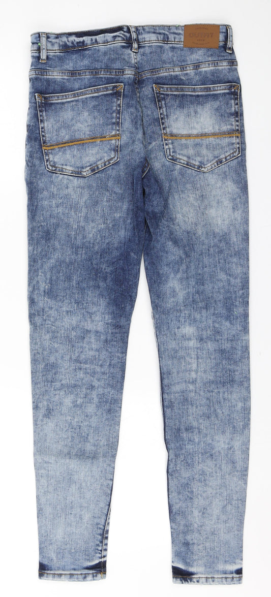 Outfit Kids Girls Blue Cotton Straight Jeans Size 12 Years Regular