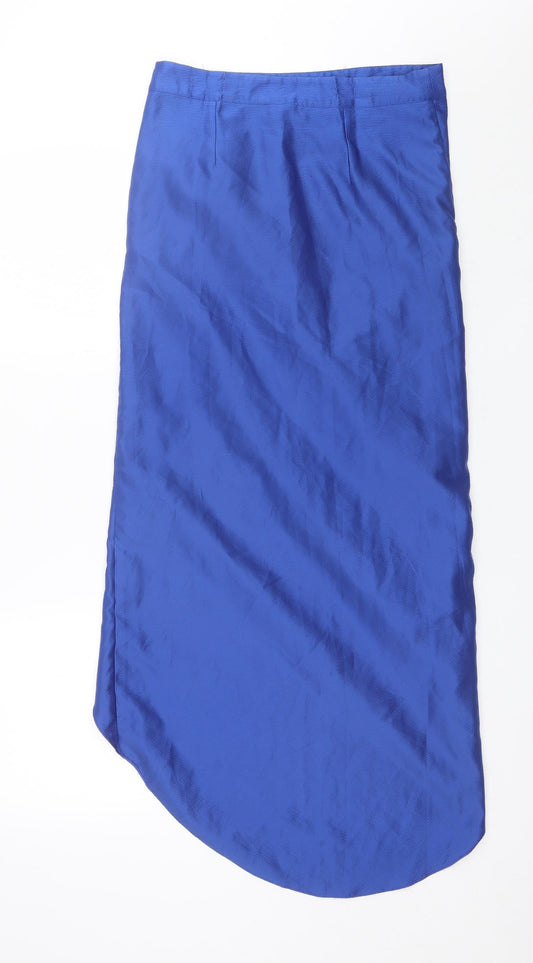 Topshop Womens Blue Polyester A-Line Skirt Size 10
