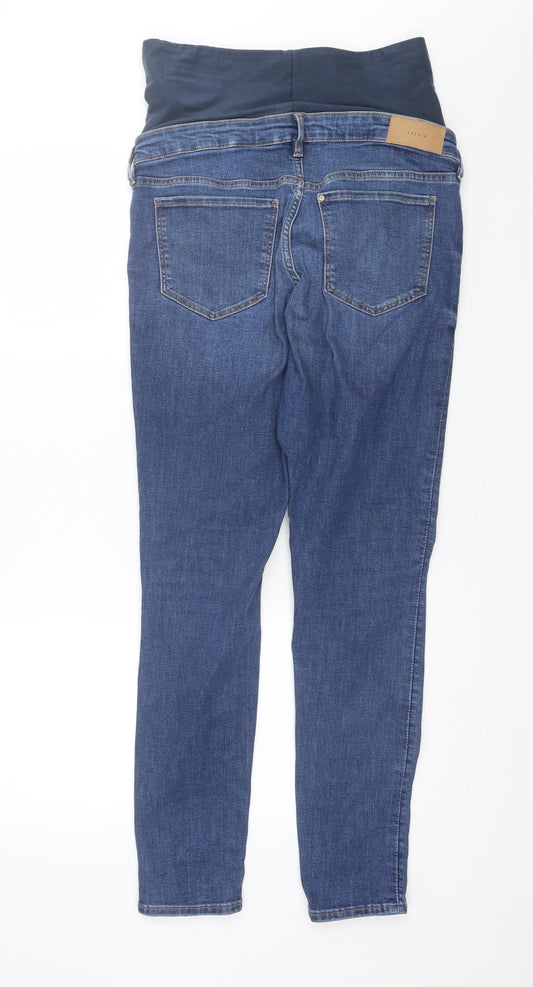 H&M Womens Blue Cotton Skinny Jeans Size M L29 in Regular