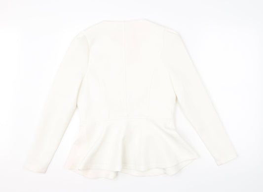 Love Label Womens White Jacket Blazer Size 10