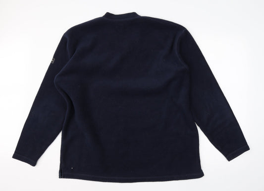 Highpoint Mens Blue V-Neck Polyester Pullover Jumper Size L