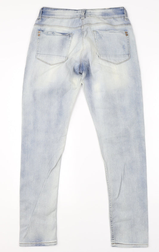 The Premium Womens Blue Cotton Straight Jeans Size 8 L28 in Regular