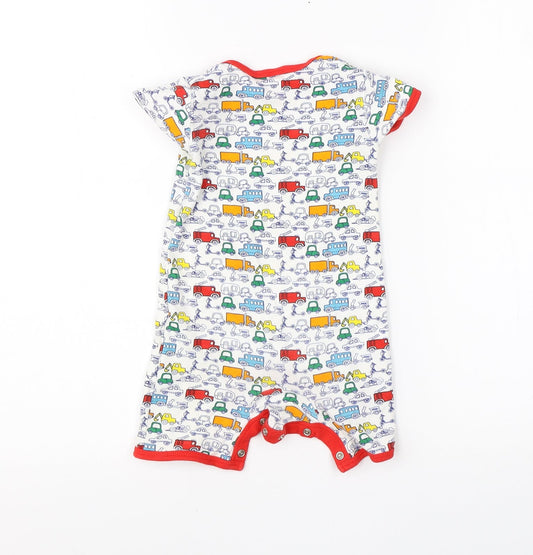 Mini Club Boys White Cotton Babygrow One-Piece Size 9-12 Months