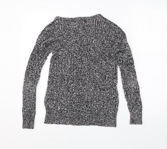 Atmoshpere Womens Grey Round Neck Polyester Pullover Jumper Size 10