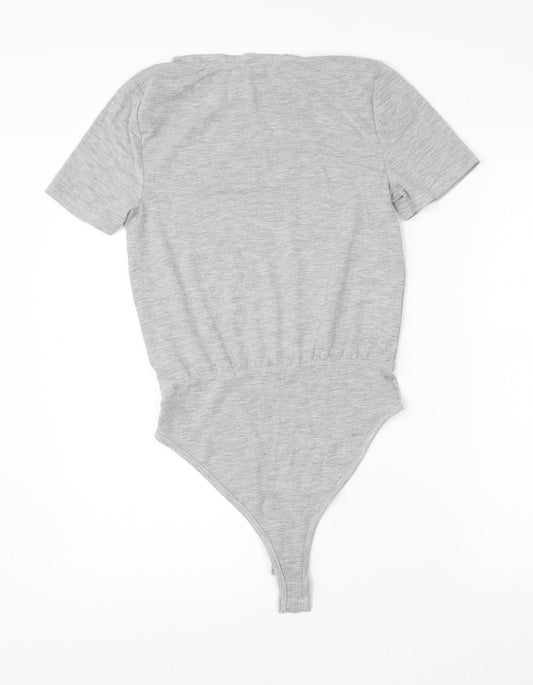 New Look Womens Grey Cotton Romper One-Piece Size 8