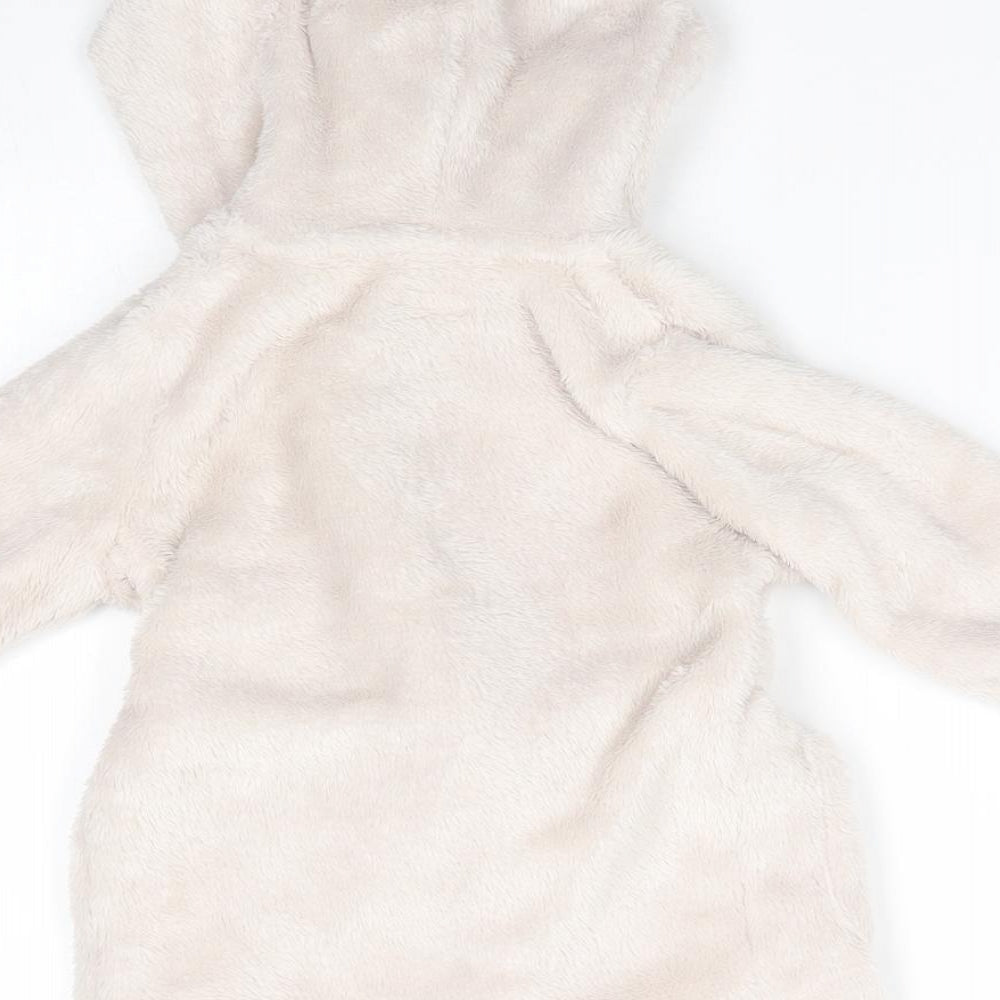 mamas & papas Girls Beige Animal Print Polyester Gown Size 6-9 Months - Reindeer Hood