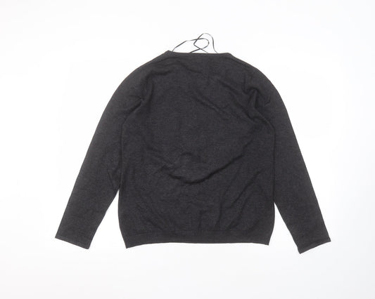 Bonmarché Womens Black Viscose Basic T-Shirt Size 10 Round Neck