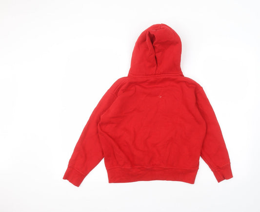 Authentic Girls Red Cotton Pullover Hoodie Size 9-10 Years