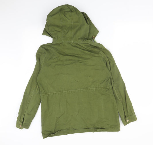 LUMINEUX Womens Green Overcoat Coat Size M