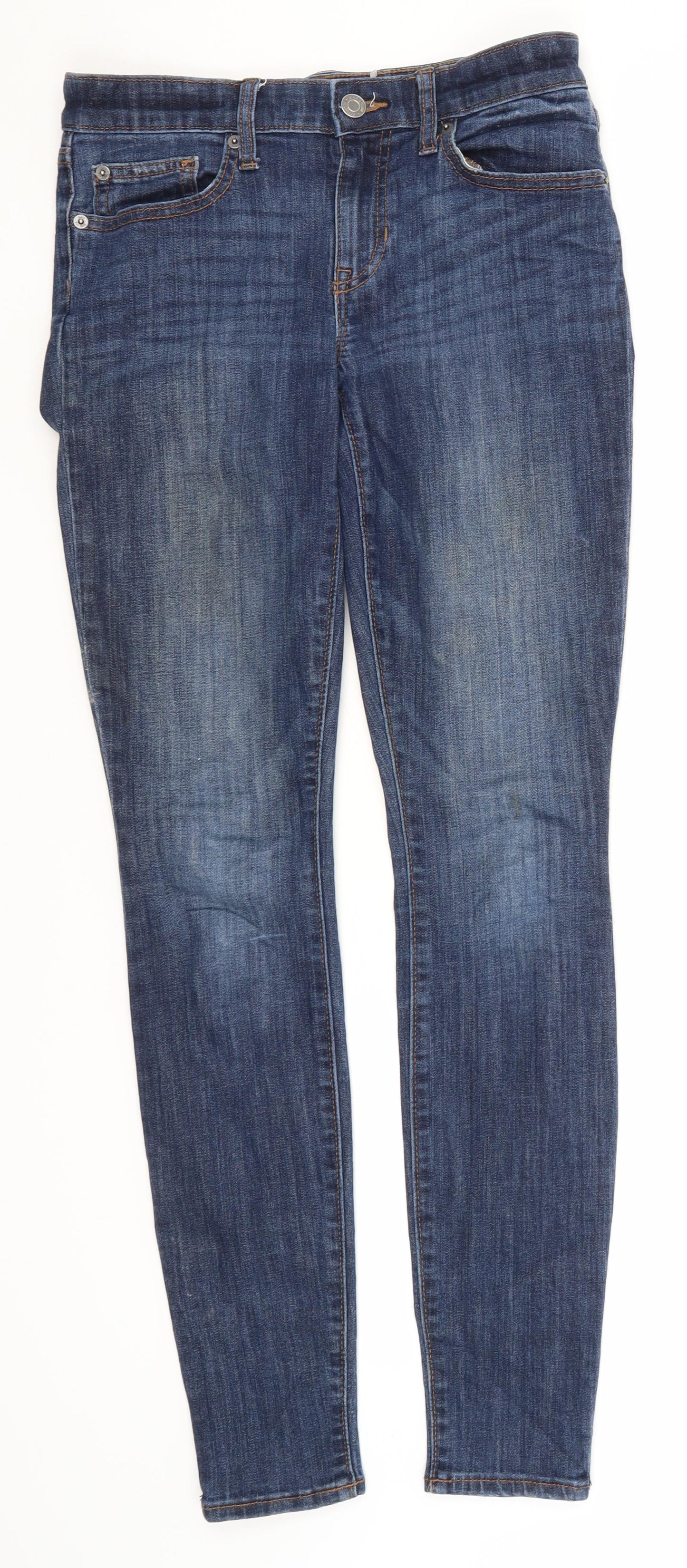 Gap Womens Blue Cotton Skinny Jeans Size 26 in L30 in Regular