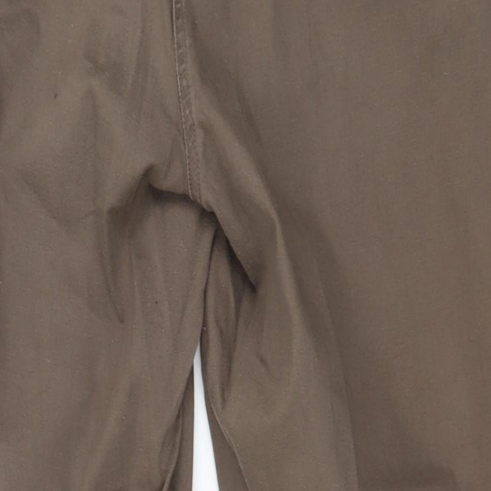 Preworn Womens Brown Cotton Trousers Size 18 L27 in Regular