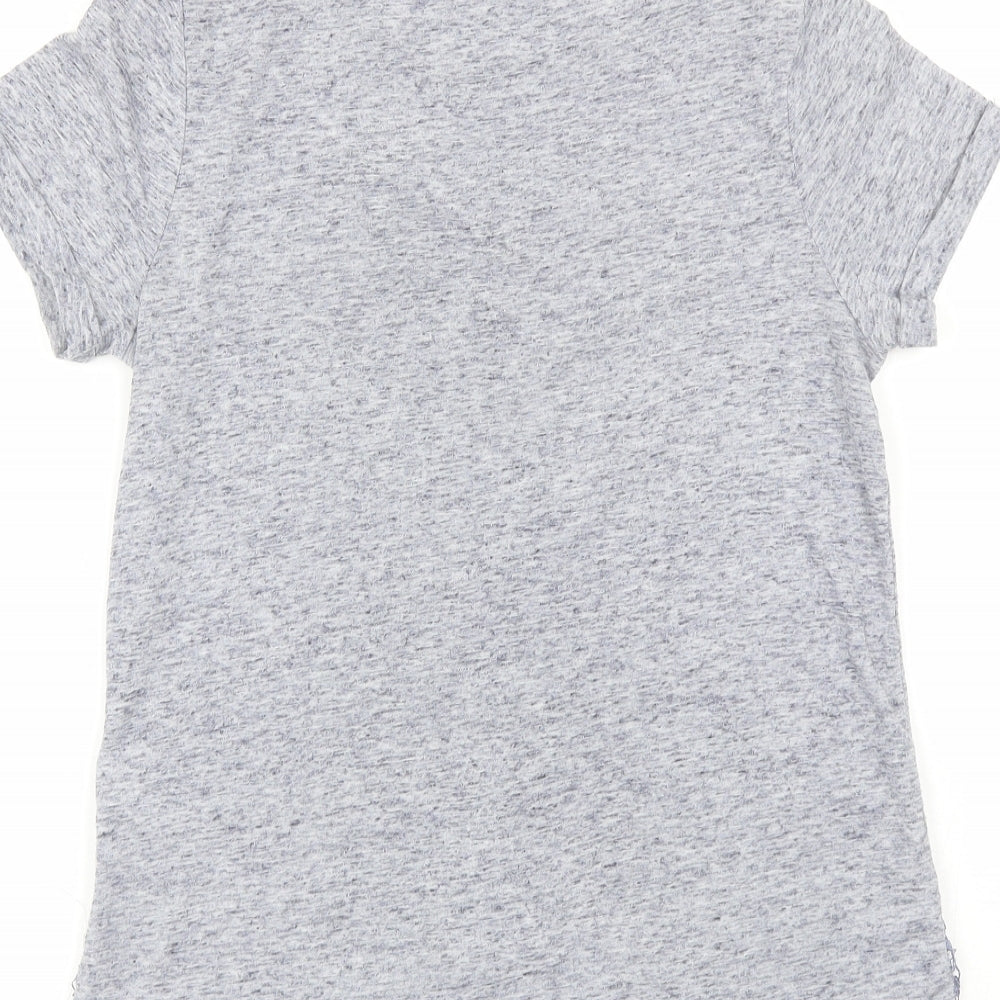 NEXT Womens Blue Polyester Basic T-Shirt Size 6 Round Neck