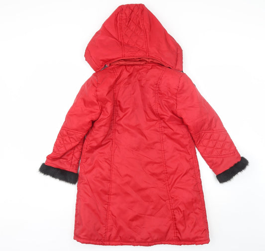 Sati Womens Red Parka Jacket Size 8