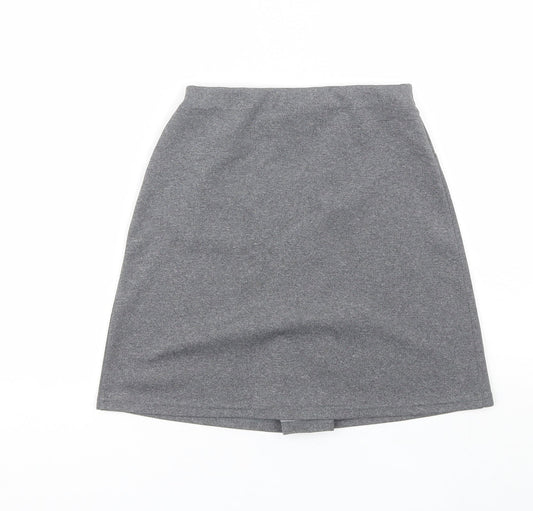 Adams Girls Grey Polyester Pleated Skirt Size 9 Years Regular