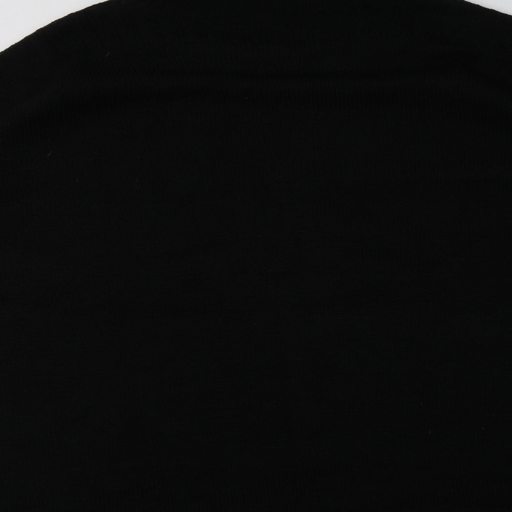JD Williams Womens Black Roll Neck Acrylic Pullover Jumper Size XL