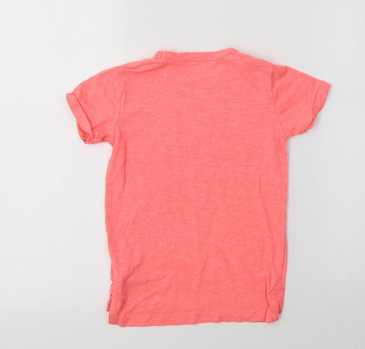 NEXT Girls Pink Cotton Basic T-Shirt Size 3 Years Crew Neck - Miami