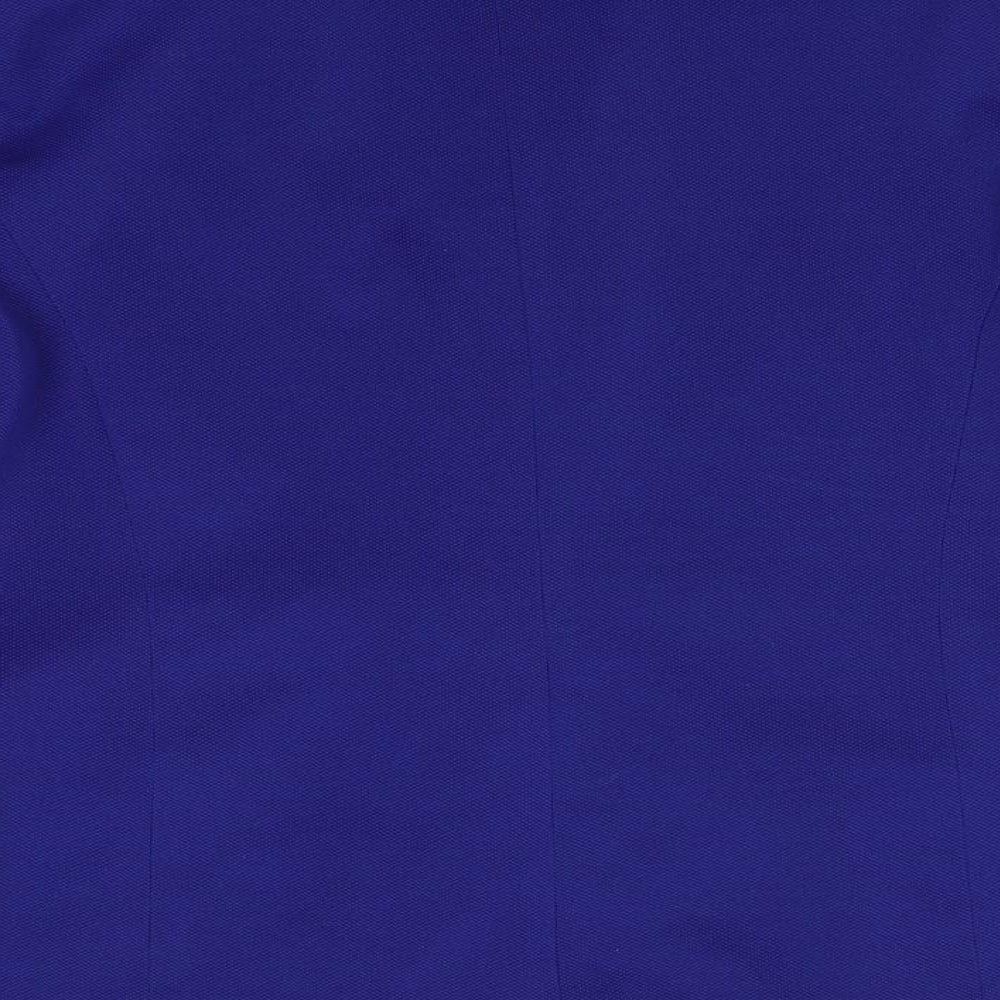 Frime Collection Womens Blue Polyester Jacket Suit Jacket Size XL - Mid Blue