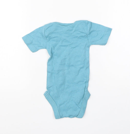 Lily & Dane Boys Blue Cotton Babygrow One-Piece Size 0-3 Months