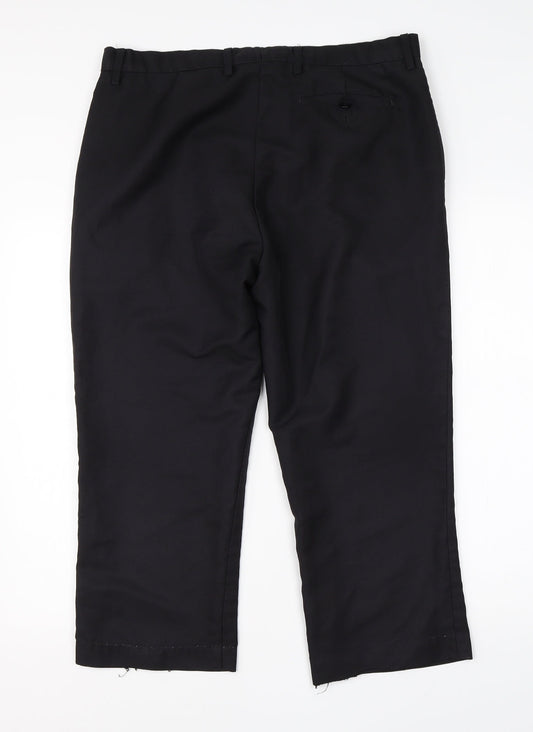 Cedar Wood State Mens Black Polyester Dress Pants Trousers Size 36 L20 in Regular