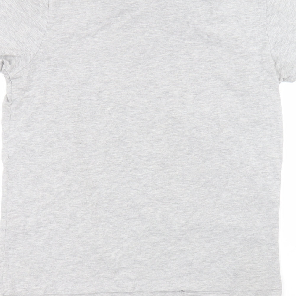 Cedar Wood State Womens Grey Cotton Basic T-Shirt Size M Round Neck