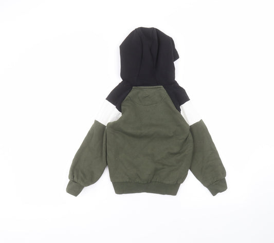 Matalan Girls Green Cotton Pullover Hoodie Size 5 Years