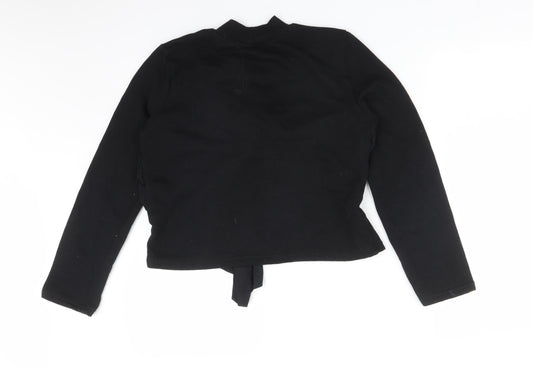 Zara Womens Black Cotton Pullover Sweatshirt Size S